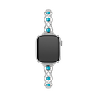 14k Gold / Platinum Plated Interwoven Stone Watch Band for Apple Watch