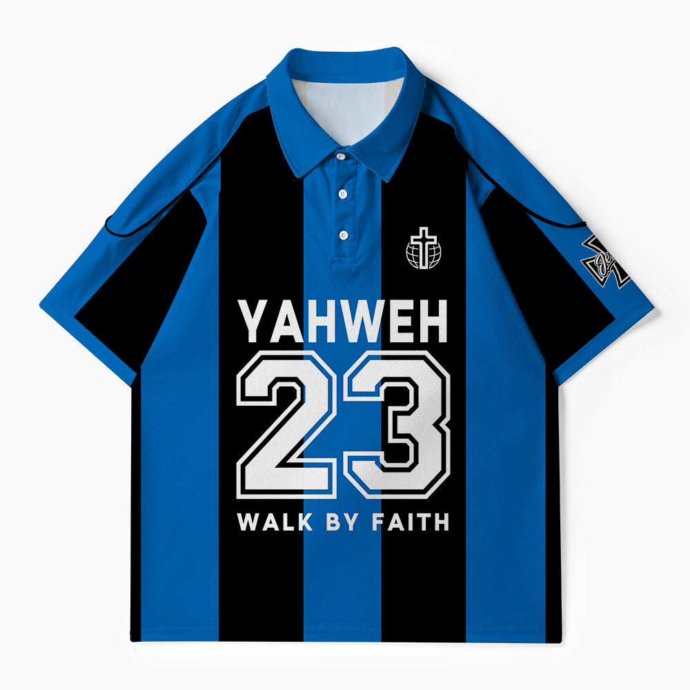 Walk By Faith Christian Buttoned Polo Jersey