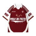 Walk By Faith Not By Sight Christian Collar Jersey
