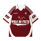 Walk By Faith Not By Sight Christian Collar Jersey