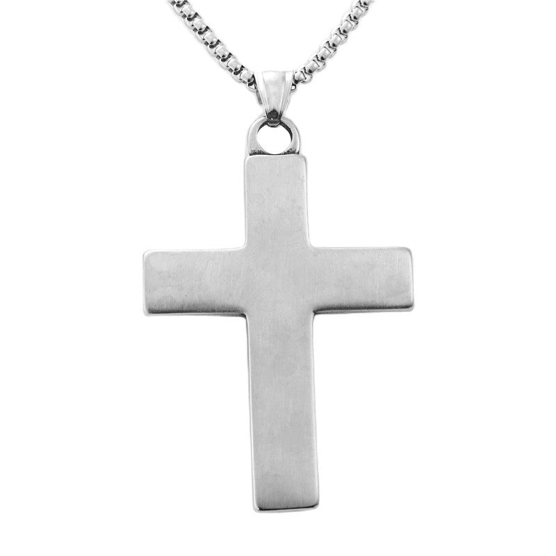 Wave Cross Pendant Necklace
