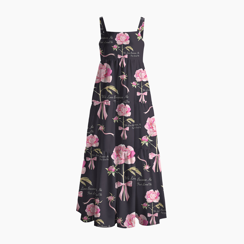 We Love Because He Loved Us First Christian Maxi Dress