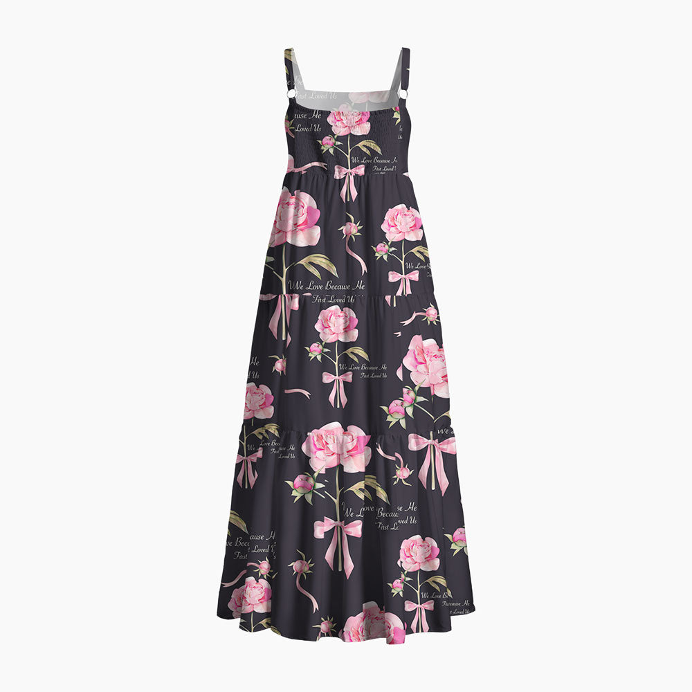 We Love Because He Loved Us First Christian Maxi Dress