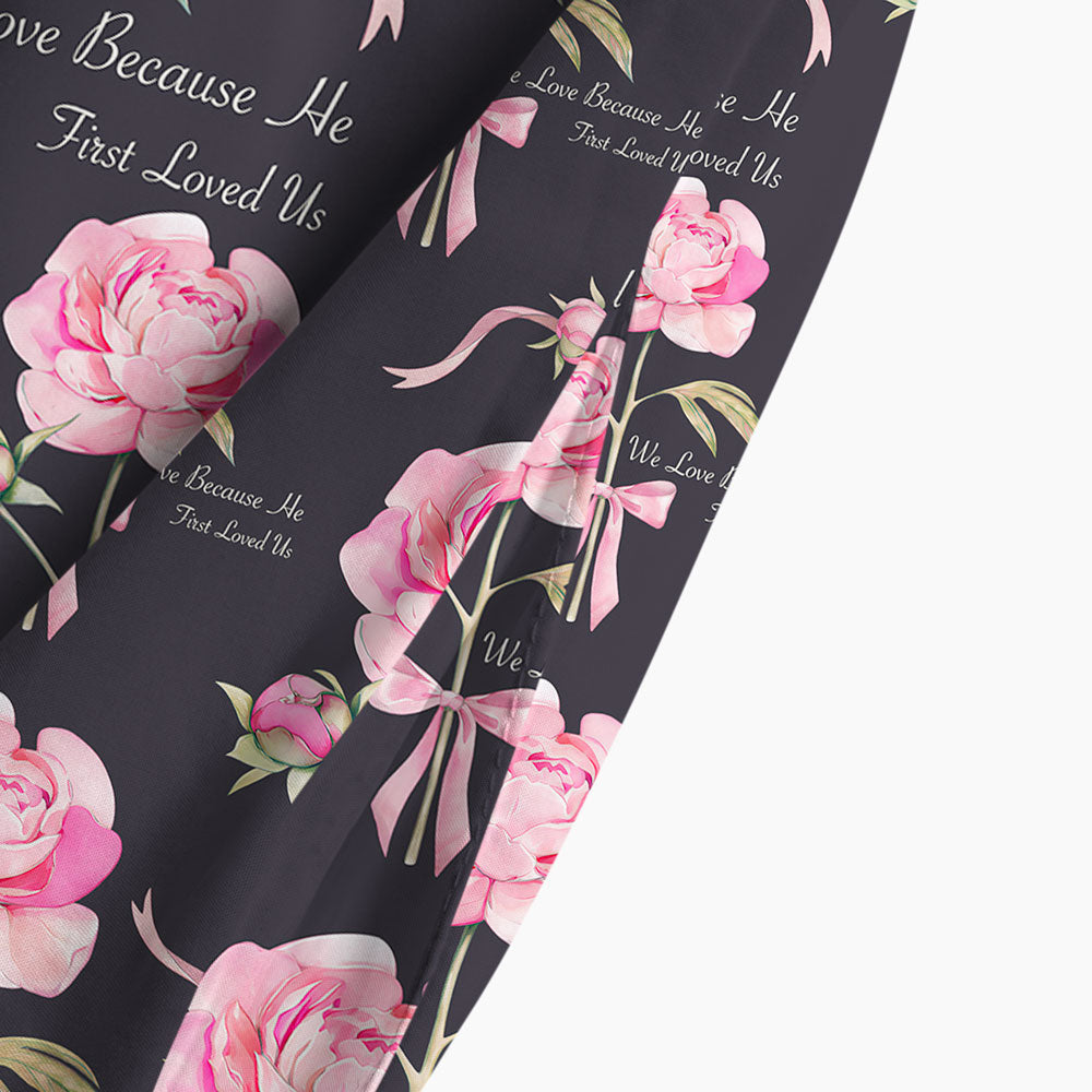 We Love Because He Loved Us First Christian Maxi Dress