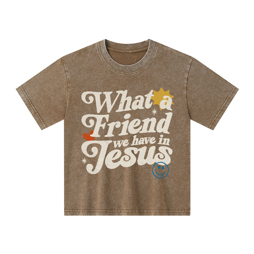 What Friend We Have In Jesus Christian Washed Kid T-Shirt