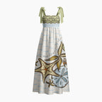 When You Go Deep Water Chrisitan White Tie Shoulder Maxi Dress