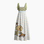 When You Go Deep Water Chrisitan White Tie Shoulder Maxi Dress