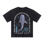 When You Go Through Deep Waters Christian Kid Washed T-Shirt