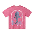 When You Go Through Deep Waters Christian Kid Washed T-Shirt