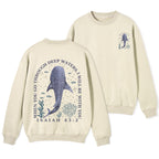 When You Go Through Deep Waters Whale Christian Fleece Sweatshirt