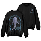 When You Go Through Deep Waters Whale Christian Fleece Sweatshirt