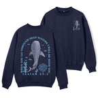When You Go Through Deep Waters Whale Christian Fleece Sweatshirt