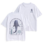 When You Go Through Deep Waters Whale Christian Heavy Cotton T-Shirt