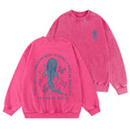 When You Go Through Deep Waters Whale Christian Washed Sweatshirt