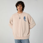 When You Go Through Deep Waters Whale Christian Washed Sweatshirt