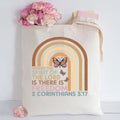 Where The Spirit Of The Lord Christian Canvas Tote Bag