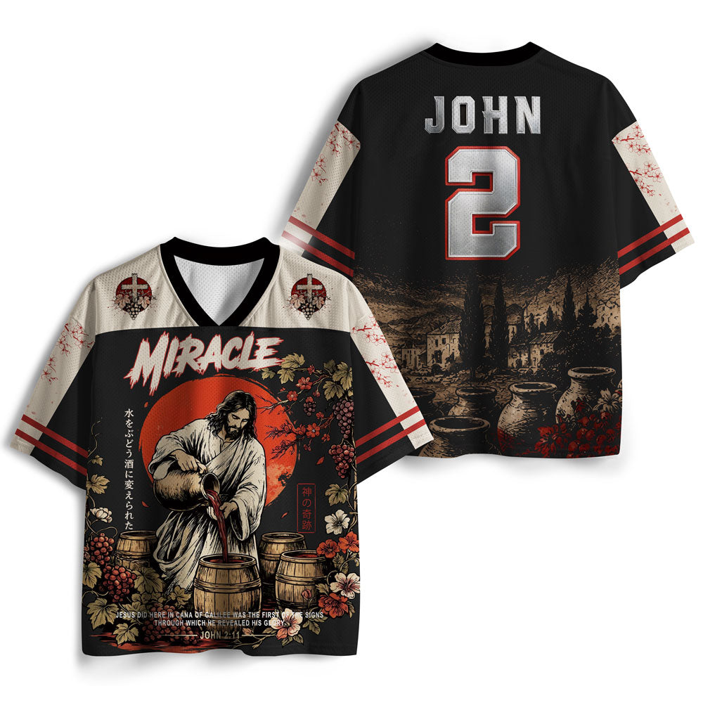 Jesus Turning Water Into Wine Christian Mesh Jersey