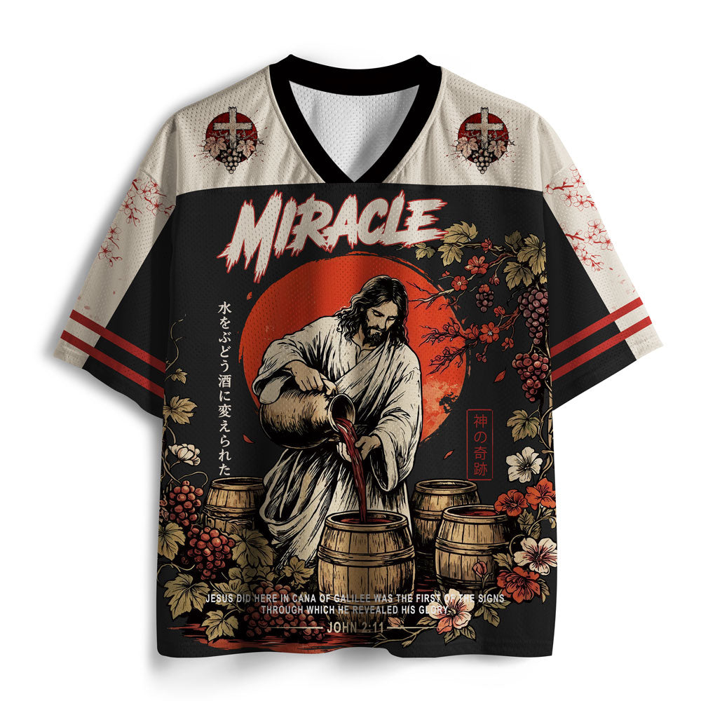 Jesus Turning Water Into Wine Christian Mesh Jersey