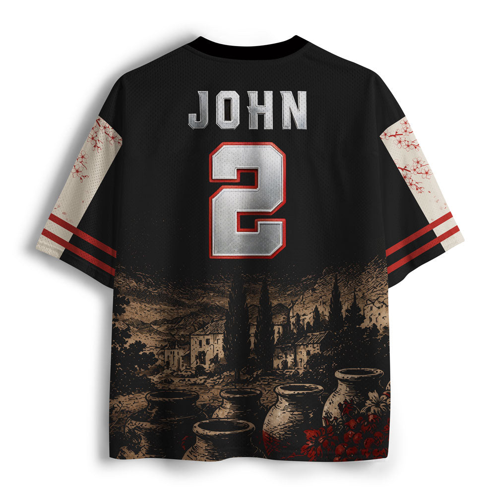 Jesus Turning Water Into Wine Christian Mesh Jersey