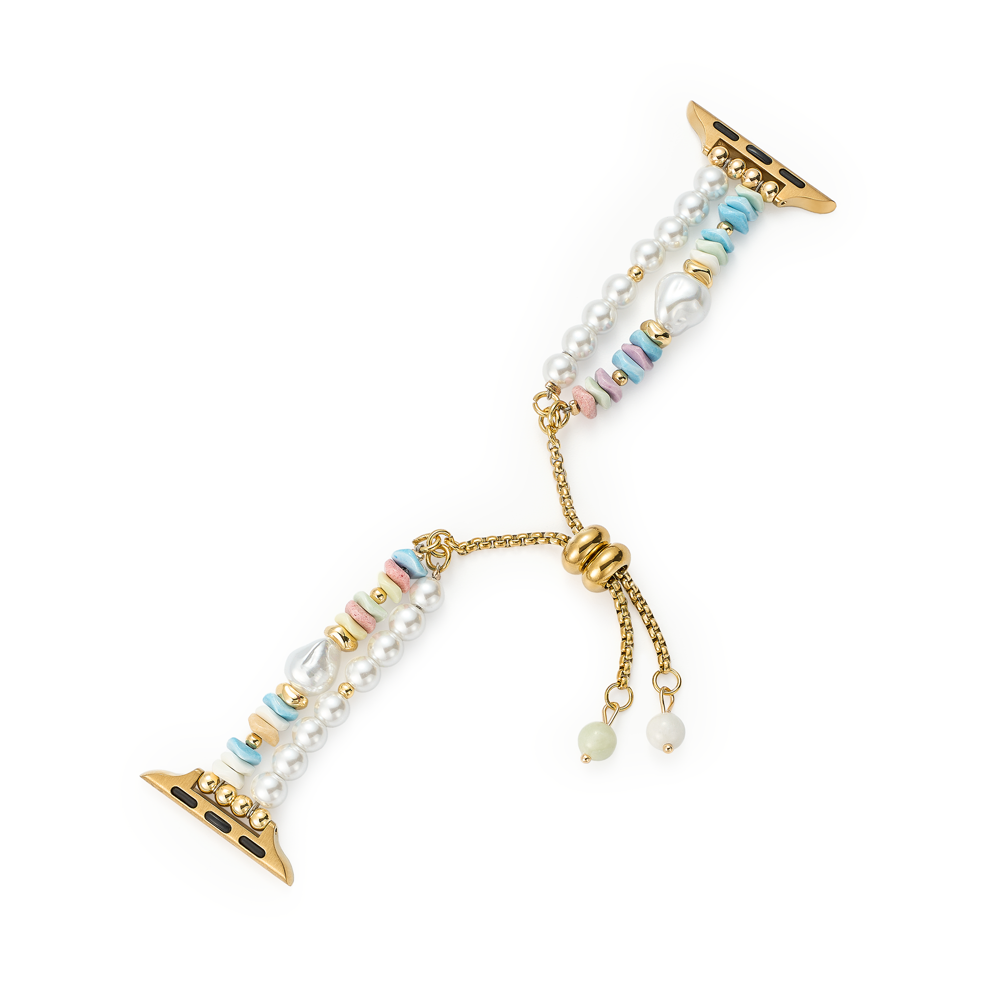 Pastel Rainbow Pearl Beaded Watch Band for Apple Watch