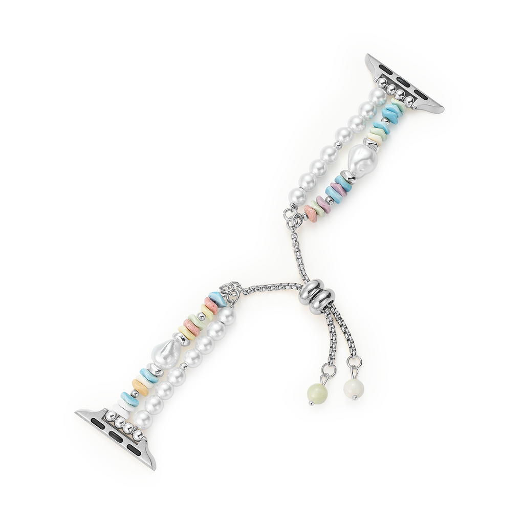 Pastel Rainbow Pearl Beaded Watch Band for Apple Watch