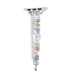 Pastel Rainbow Pearl Beaded Watch Band for Apple Watch