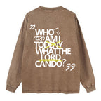 Who Am I Christian Washed Long Sleeve T-Shirt