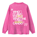 Who Am I Christian Washed Long Sleeve T-Shirt