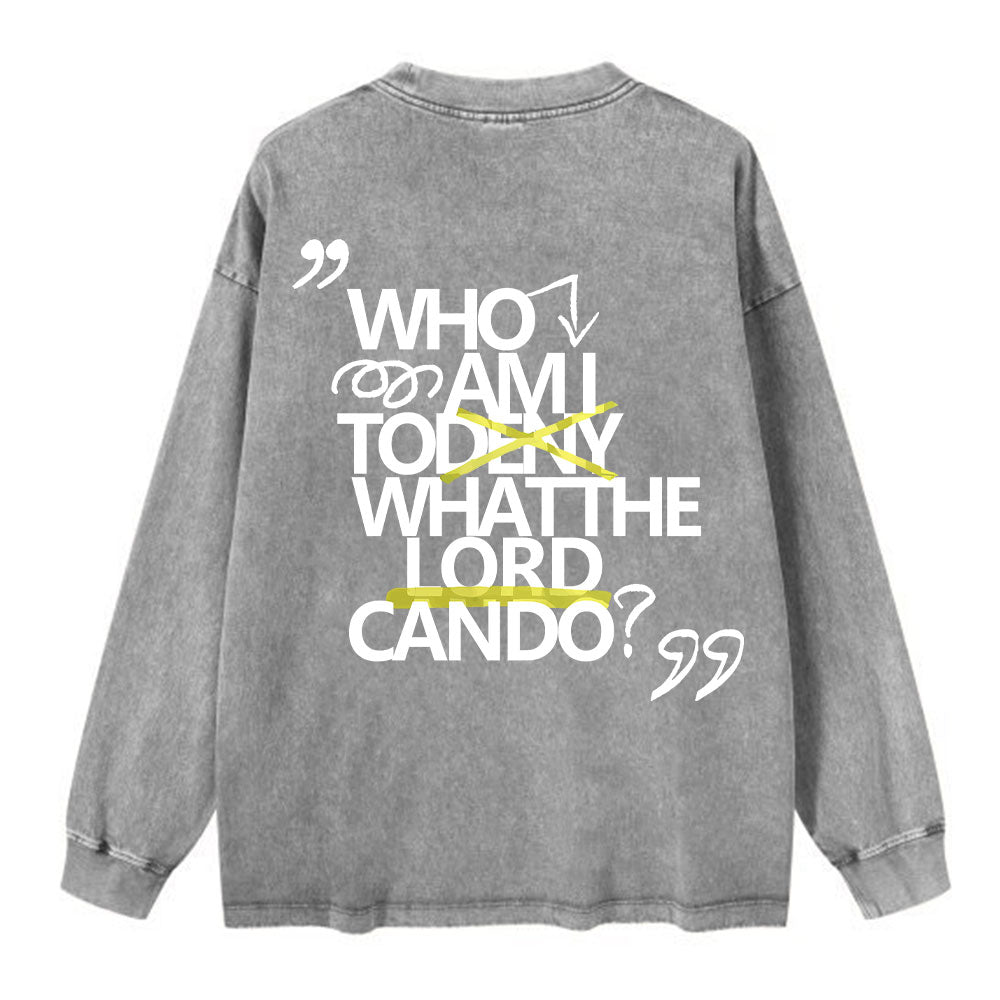 Who Am I Christian Washed Long Sleeve T-Shirt
