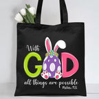 With God All Things Are Possible Easter Christian Bag