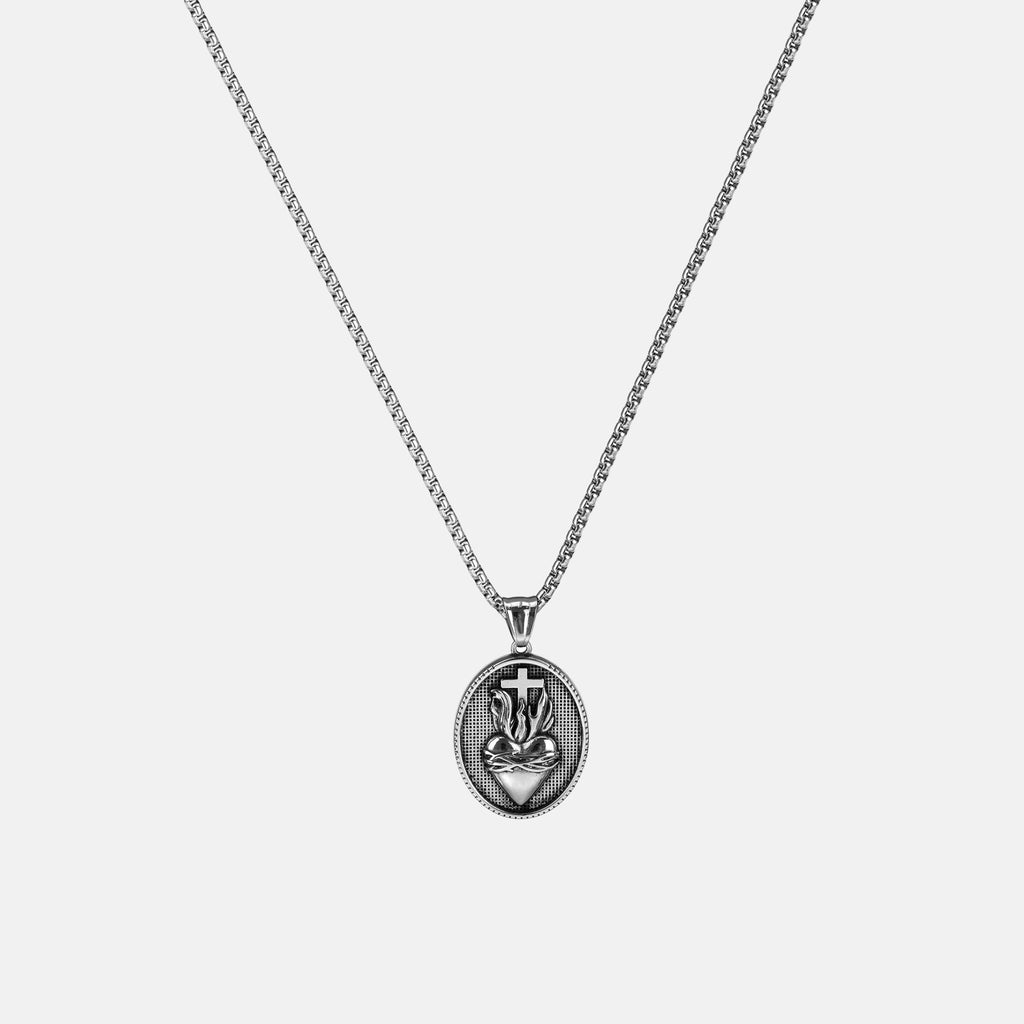 With The Heart One Believes Christian Stainless Steel Necklace