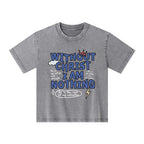 Without Christ I Am Nothing Christian Kid Washed T-Shirt