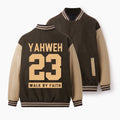 Walk By Faith Christian Color Block Baseball Jacket