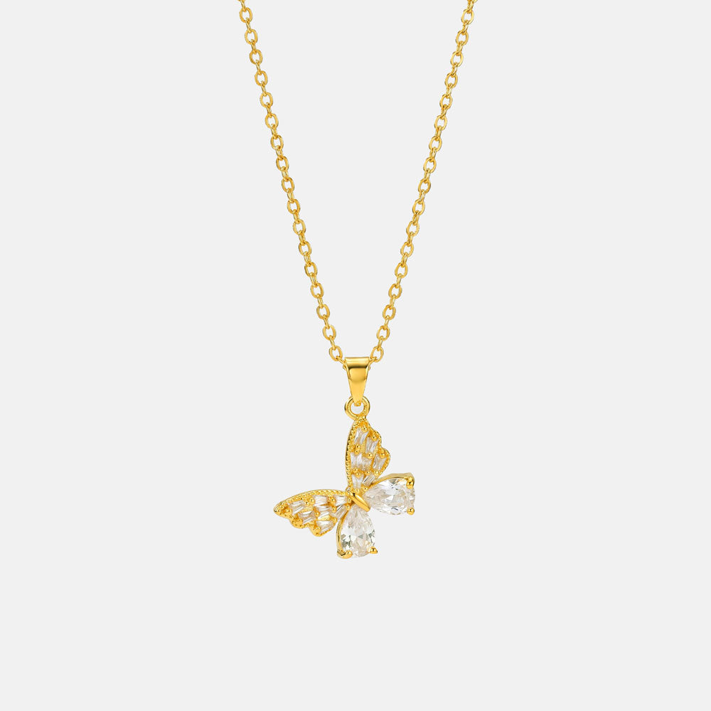 Butterfly Pendant Christian Necklace