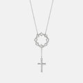 Crown of Thorns Drop Cross Christian Necklace