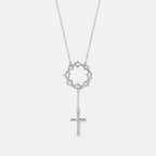 Crown of Thorns Drop Cross Christian Necklace