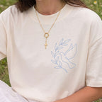 Crown of Thorns Drop Cross Christian Necklace