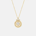 Sacred Heart Cross Crown of Thorns Christian Necklace