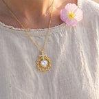 Sacred Heart Cross Crown of Thorns Christian Necklace
