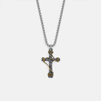 Cross And Wrapped Rope Christian Necklace