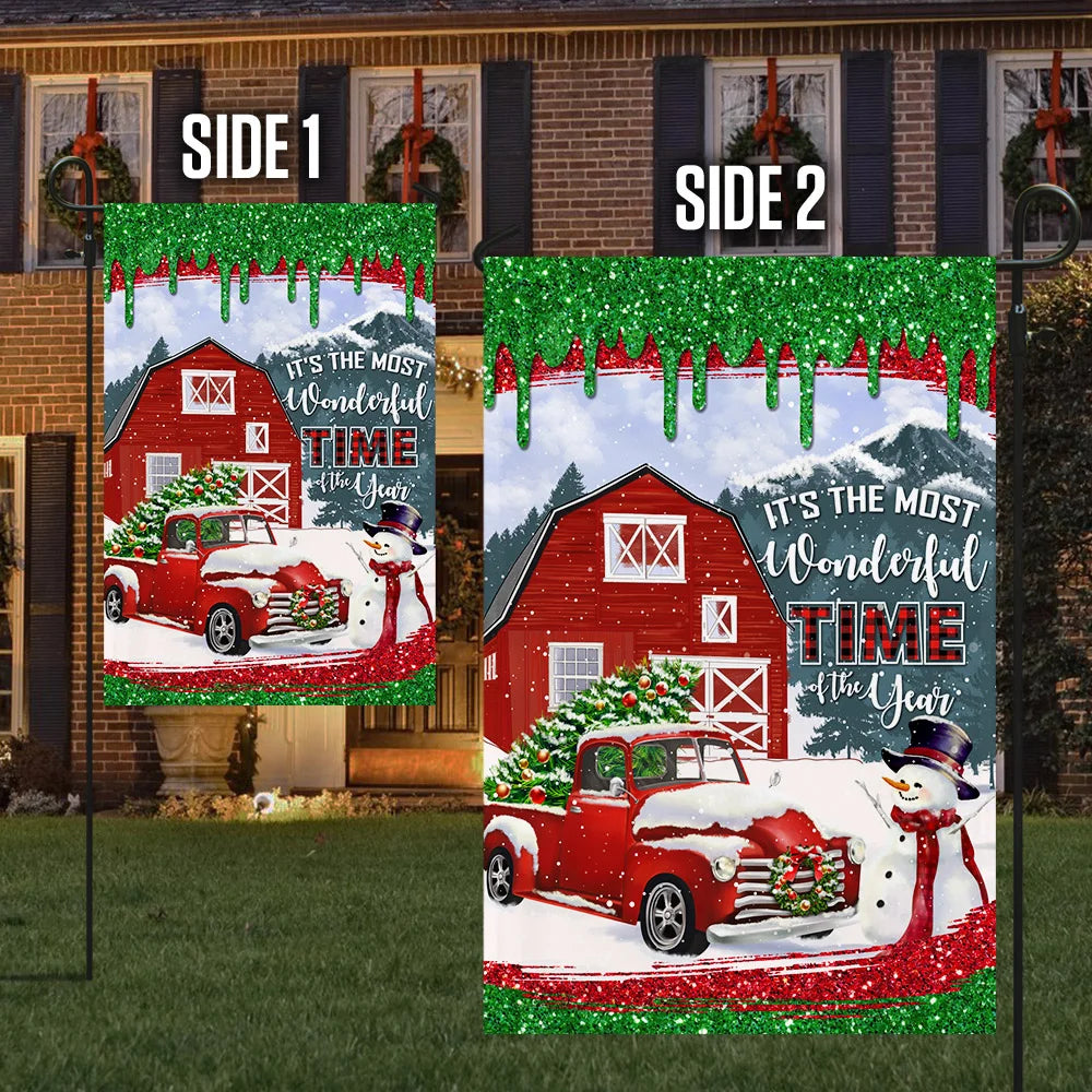 It¡¯s The Most Wonderful Time Of The Year Christmas Flag