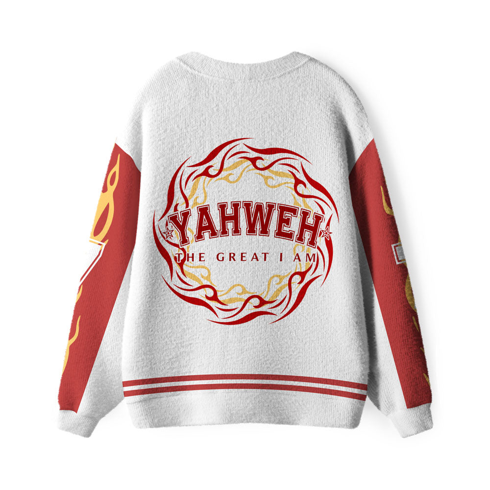 YAHWEH The Great I Am Furry Christian Lightweight Cardigan