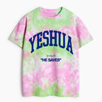 YESHUA He Saves Heavy Cotton Tie Dye T-Shirt