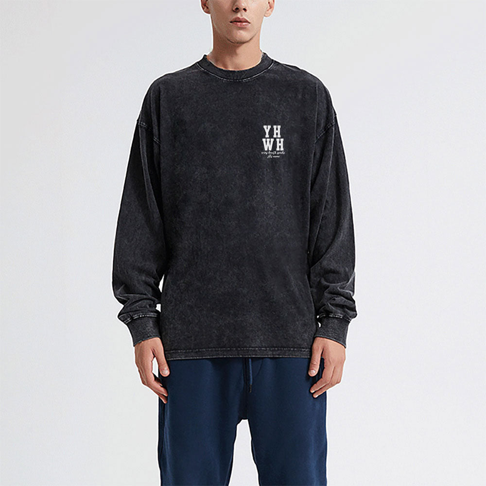 YHWH Washed Long Sleeve T-Shirt