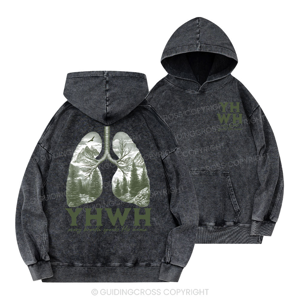 YHWH Christian Washed Hoodie
