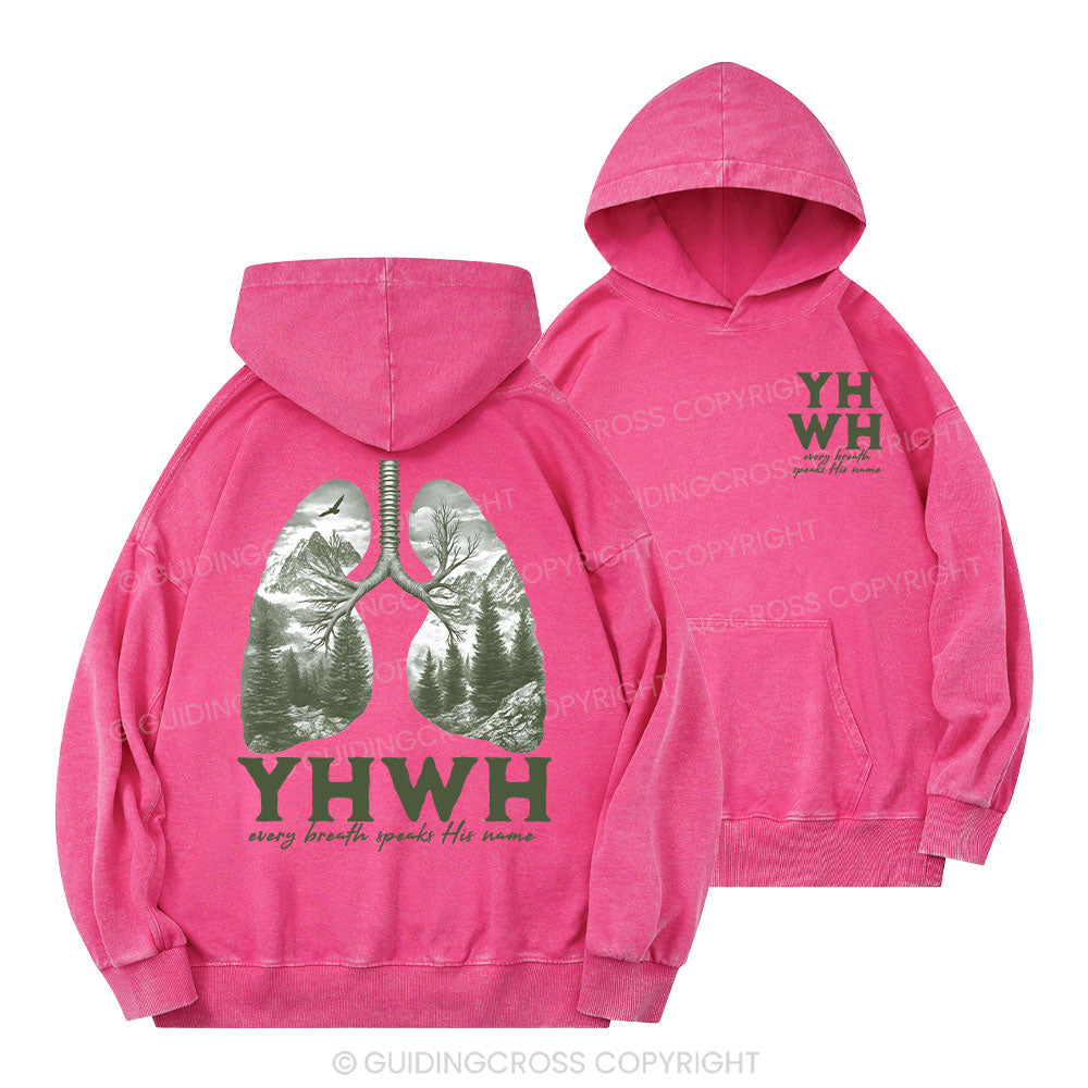 YHWH Christian Washed Hoodie