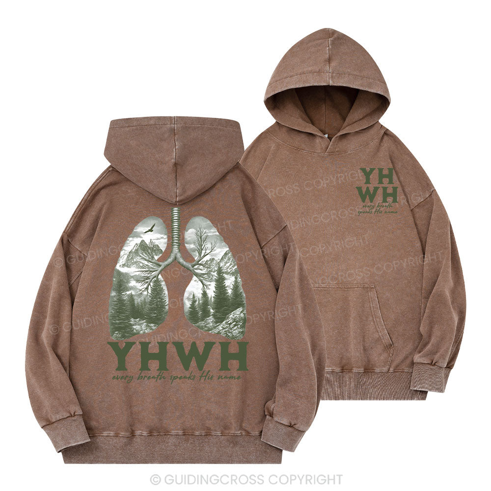 YHWH Christian Washed Hoodie
