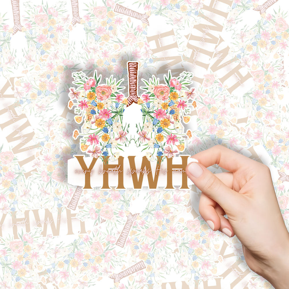 YHWH Every Breath Speaks His Name Christian Stickers