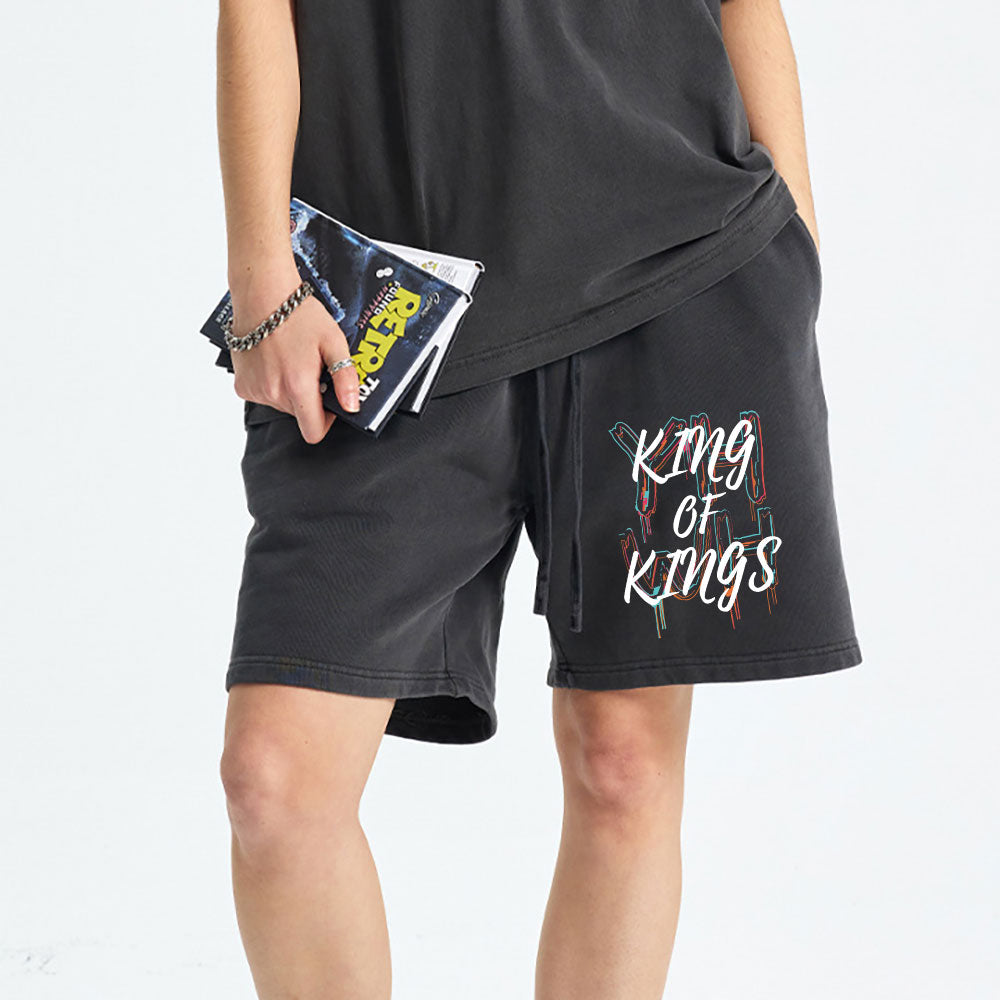 YHWH King Of Kings Christian Washed Shorts
