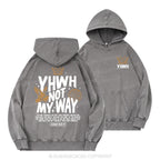 YHWH Not My Way Christian Washed Hoodie